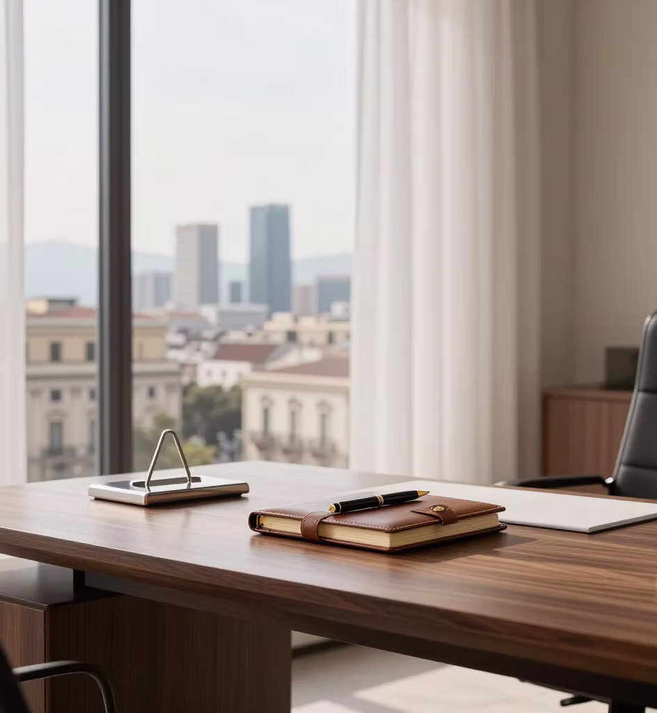 Executive office with city view — Spyglass asset mapping and financial risk profiling